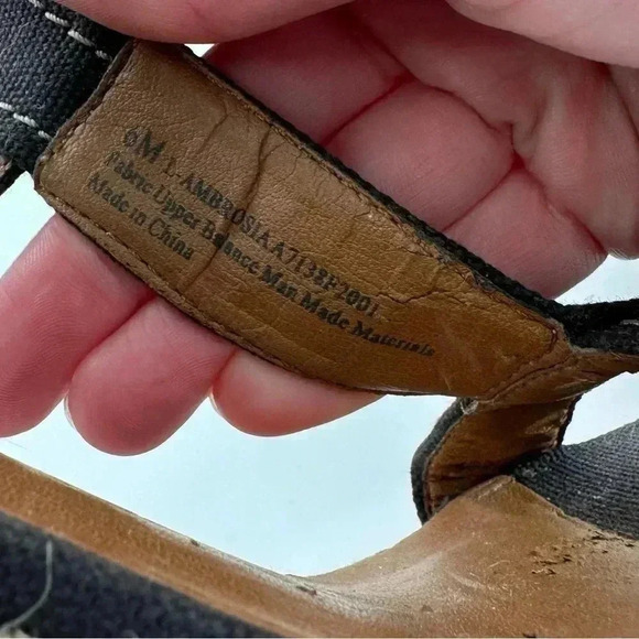 Franco Sarto womens sandals size 6 black canvas platform wedge Espadrilles - Picture 12 of 13